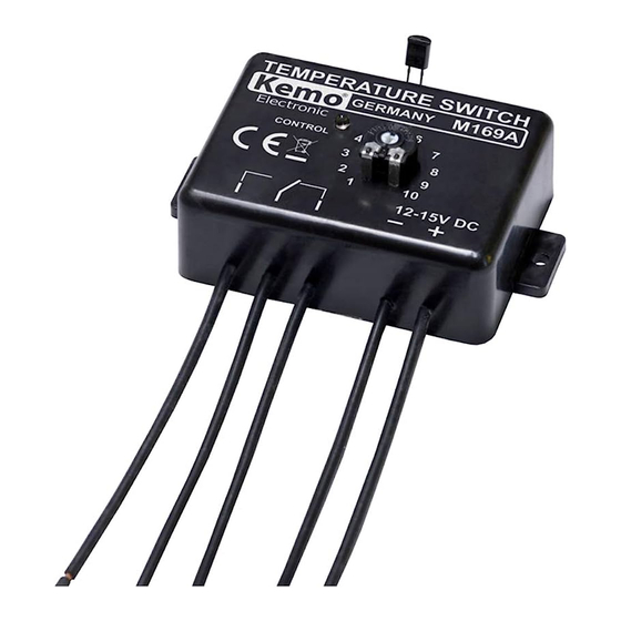 Kemo Electronic M169A Quick Start Manual