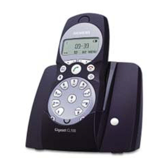 User Manuals: Siemens Gigaset CL100 Cordless Telephone