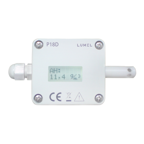 Lumel P18D Temperature Transducer Manuals