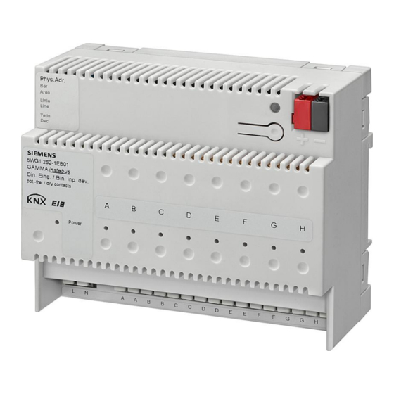 Siemens 262E01 Technical Product Information