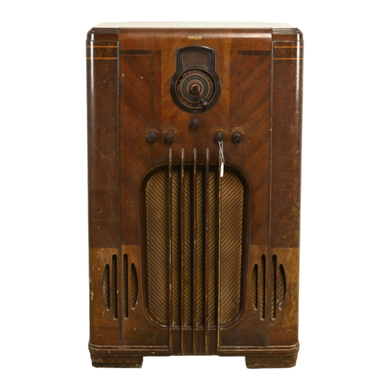 Philco 37-116 Service Manual