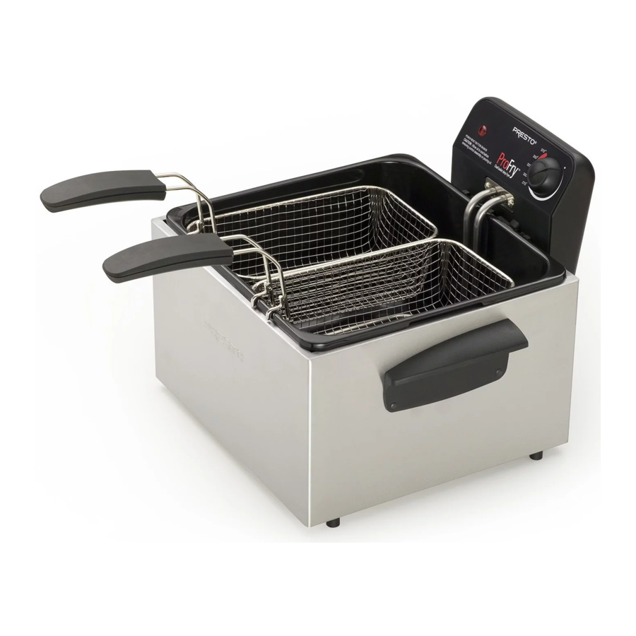 Presto Dual Basket ProFry 05466, 05489 Deep Fryer Manual ManualsLib