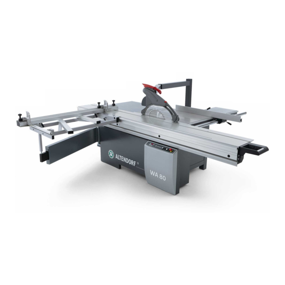 Altendorf WA 80 Operating Manual