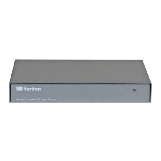 Raritan MasterConsole CAT Quick Setup Manual