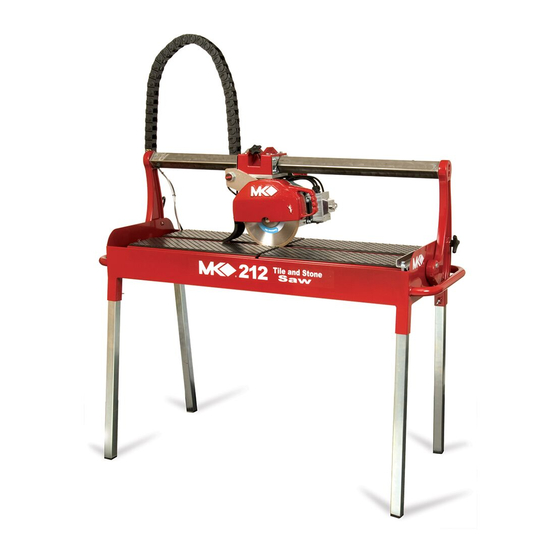 MK Diamond Products MK-212 SERIES Owner's Manual & Operating Instructions