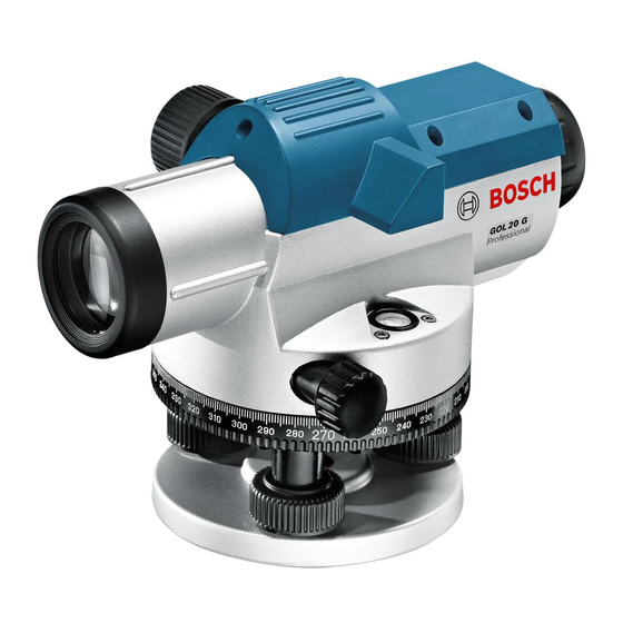 Bosch GOL Professional 20 D Original Instructions Manual