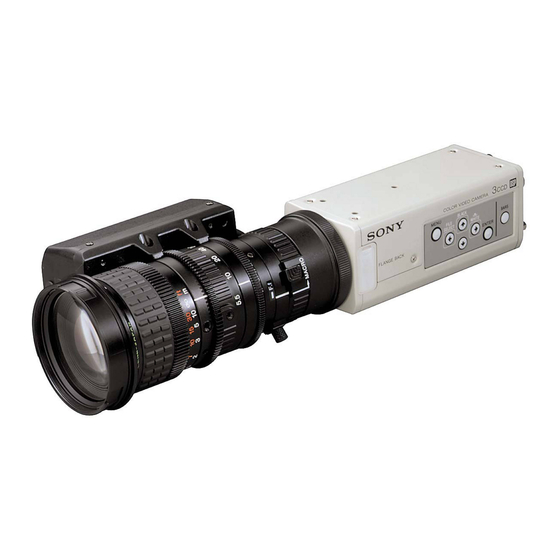 Sony DXC-390 Instructions For Use Manual