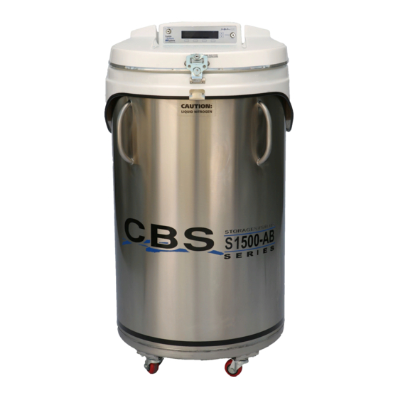 CBS S1500 Liquid Nitrogen Freezer Manuals