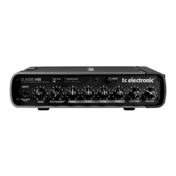 TC Electronic Classic 450 User Manual