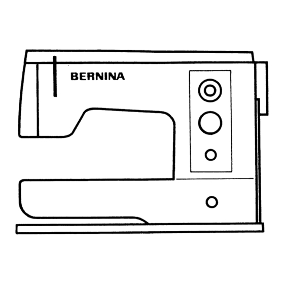 Fritz Gegauf Bernina 830 Adjustment