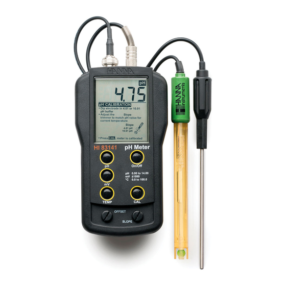 Hanna Instruments HI 83141 Instruction Manual