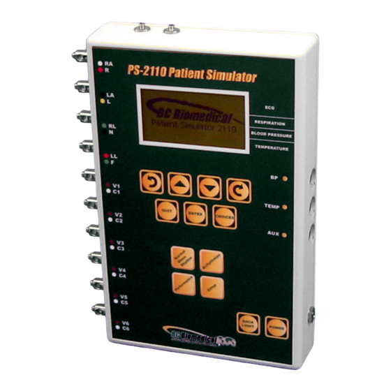 BC Biomedical PS-2110 User Manual