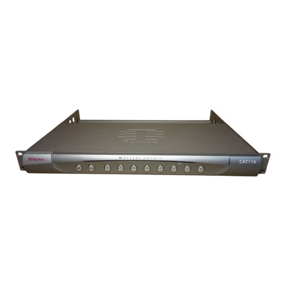 Raritan MasterConsole CAT Quick Installation And Setup Manual