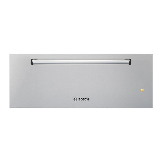BOSCH WARMING DRAWER HWD27 WARMING DRAWER USE AND CARE MANUAL ManualsLib