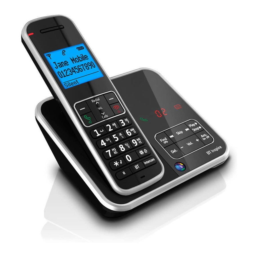 BT INSPIRE 1500 CORDLESS TELEPHONE USER MANUAL ManualsLib