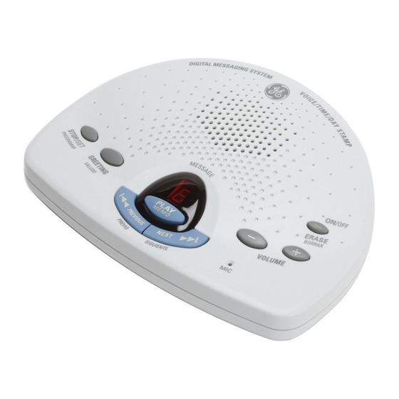 GE 29875GE1 ANSWERING MACHINE SPECIFICATIONS ManualsLib