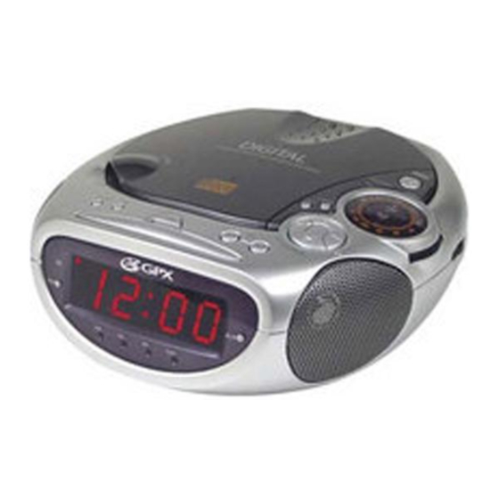GPX CRCD2806 CLOCK RADIO INSTRUCTION MANUAL ManualsLib