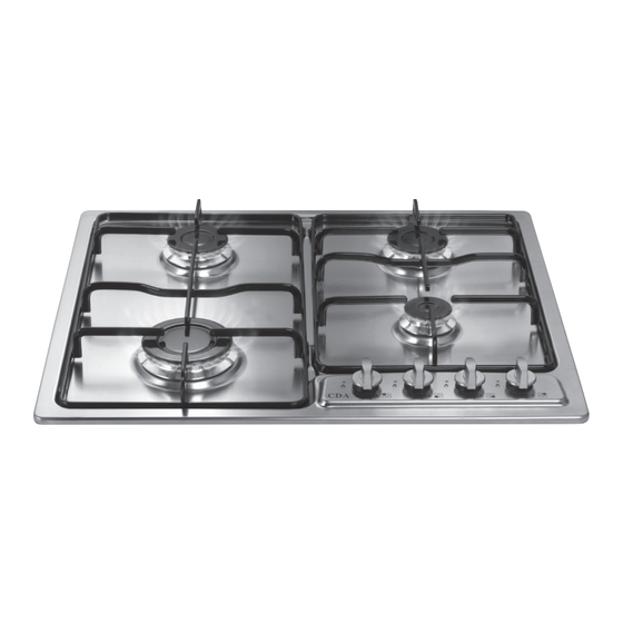 CDA HCG602 HOB MANUAL FOR INSTALLATION, USE AND MAINTENANCE | ManualsLib