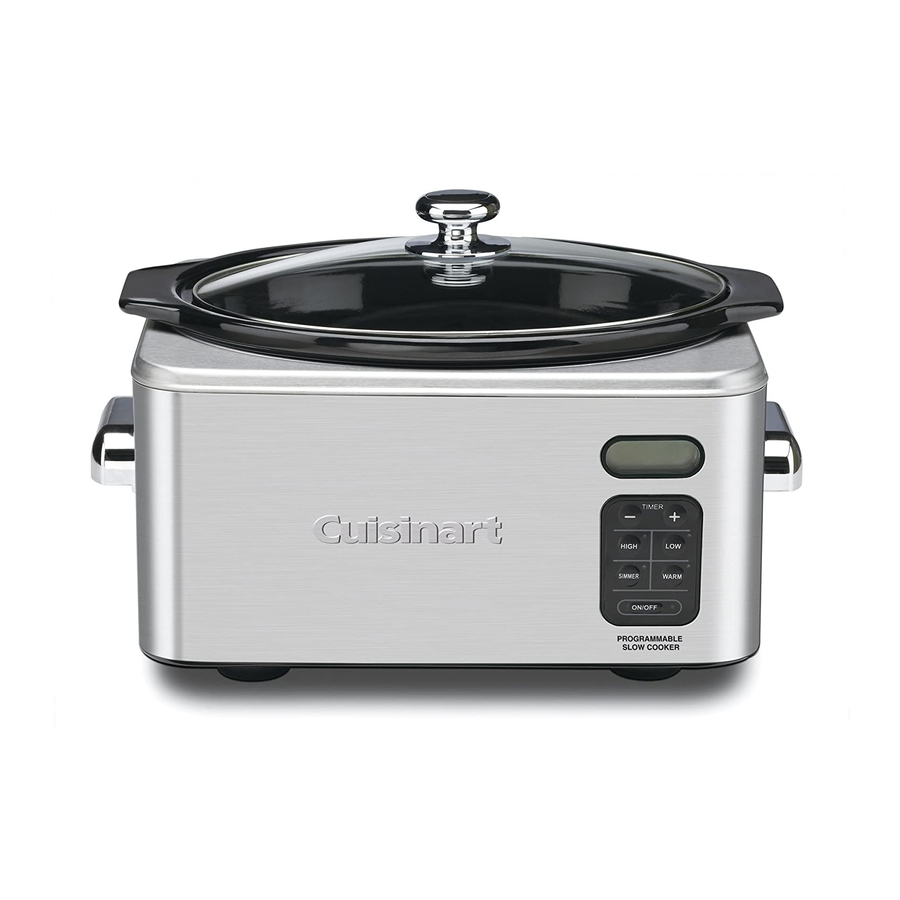 CUISINART PSC650 SLOW COOKER INSTRUCTION BOOKLET ManualsLib