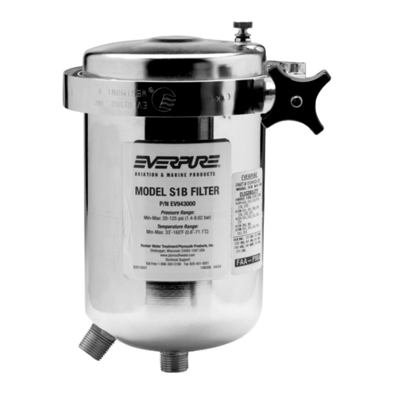 EVERPURE 150B DCLOR EV949812 WATER DISPENSER SPECIFICATIONS ManualsLib