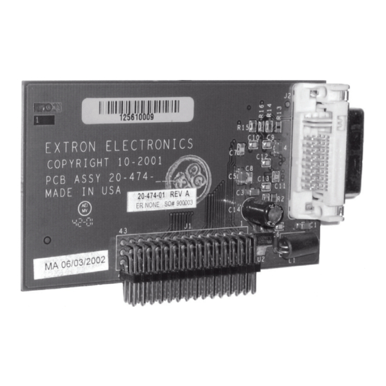 EXTRON ELECTRONICS DVI OUTPUT CARD INSTALLATION MANUAL Pdf Download ...