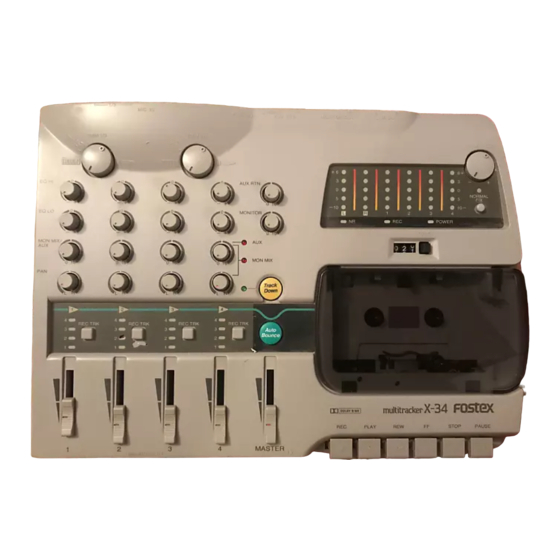FOSTEX X-34 CASSETTE PLAYER OWNER'S MANUAL