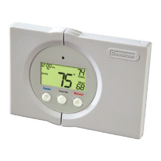 GOODMAN TSTAT G2200C THERMOSTAT BROCHURE & SPECS ManualsLib