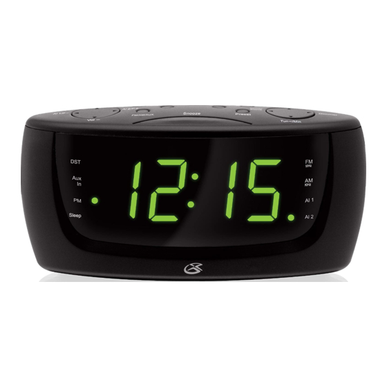 gpx alarm clock manual