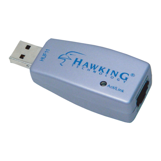 Hawking Usb 10100 Mbps Adapter User Manual Manualslib