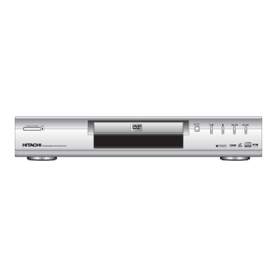 HITACHI DVP315U DVD PLAYER INSTRUCTION MANUAL ManualsLib