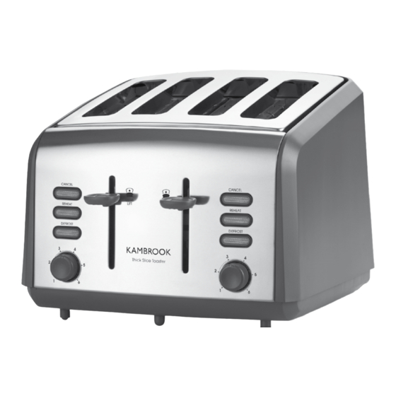 KAMBROOK KT420 TOASTER INSTRUCTION BOOKLET ManualsLib