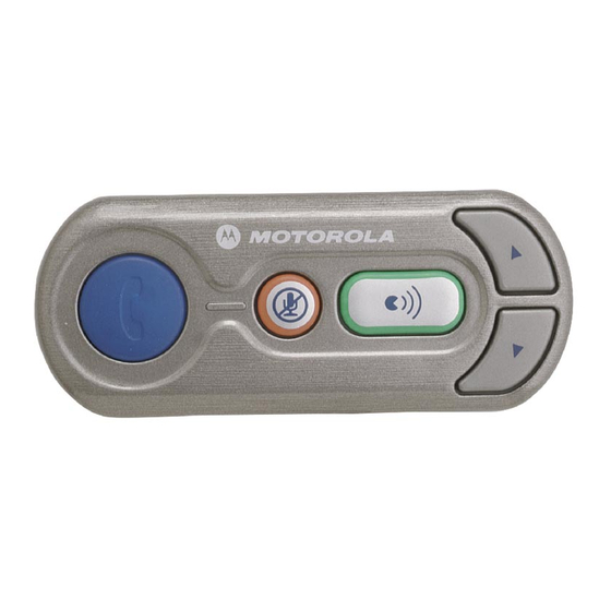 Motorola Bluetooth Wireless Hands Free User Manual