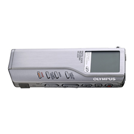 OLYMPUS DS-2200 VOICE RECORDER ONLINE INSTRUCTIONS MANUAL | ManualsLib