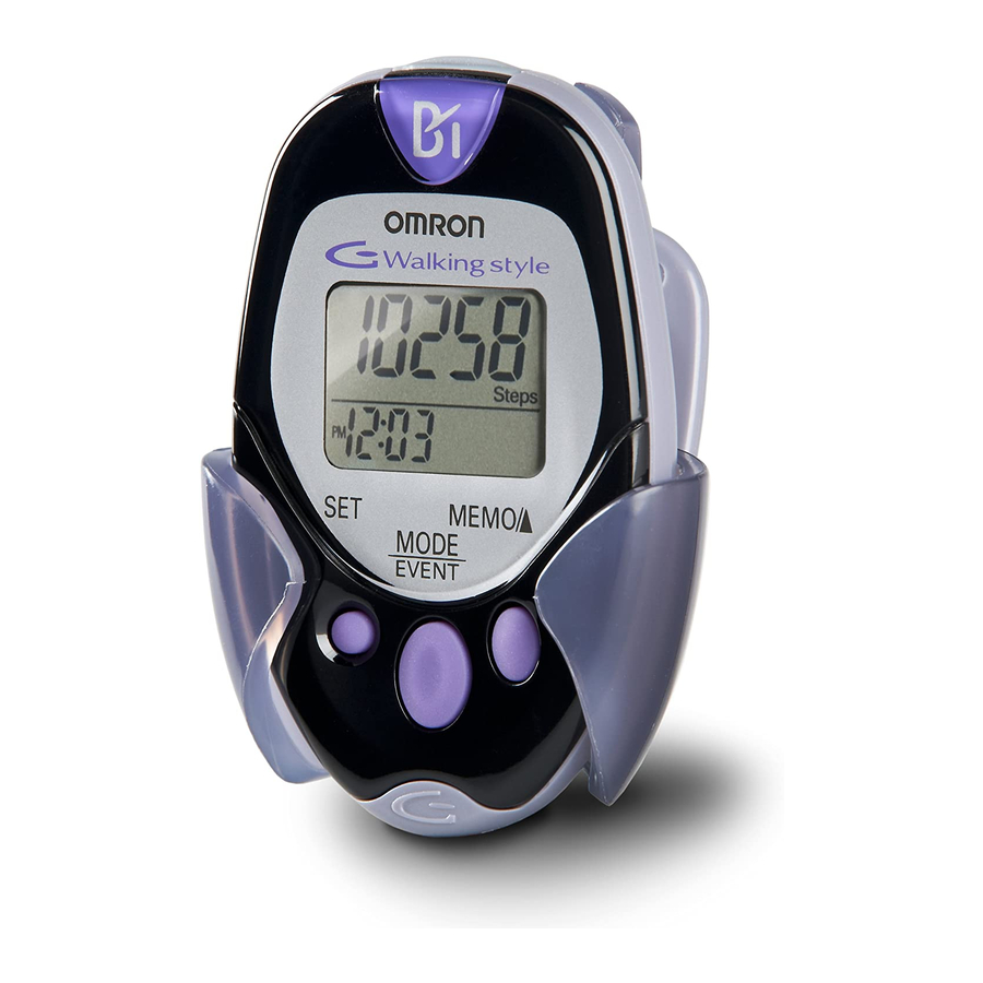 OMRON HJ720ITC PEDOMETER INSTRUCTION MANUAL ManualsLib