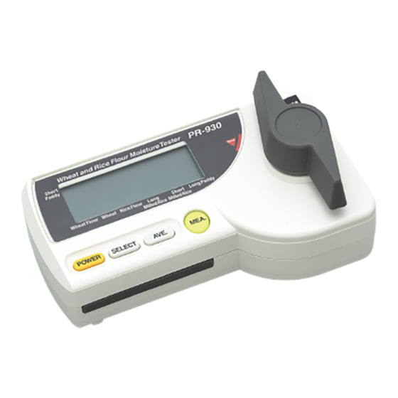 Kett PR-930 Operating Manual
