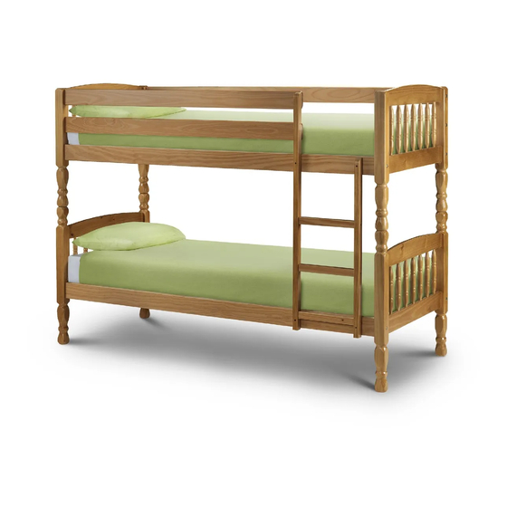 Letto a castello 2098x998x173 cm pino bianco Jan White