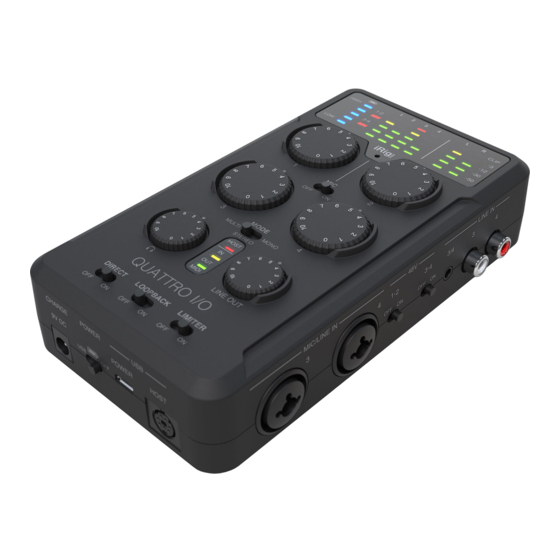 IK MULTIMEDIA IRIG PRO QUATTRO I/O USER MANUAL Pdf Download