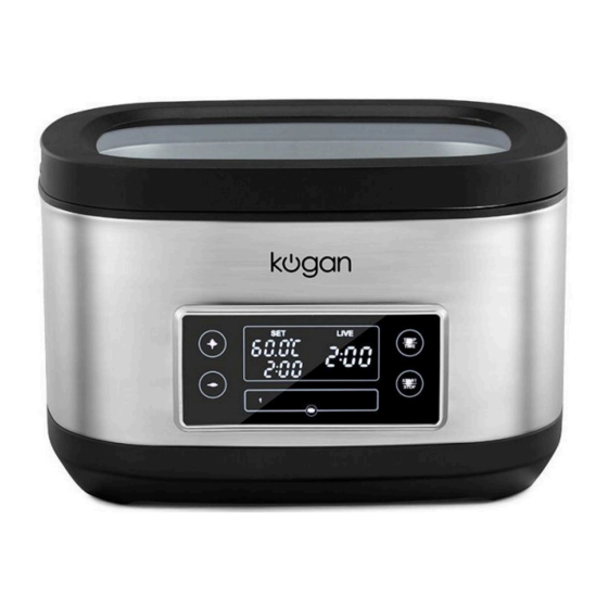 KOGAN KA9SOUSVIDA USER MANUAL Pdf Download ManualsLib