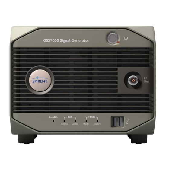 SPIRENT GSS7000 QUICK START MANUAL Pdf Download ManualsLib