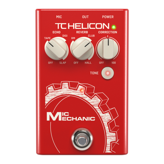 TC-Helicon MIC MECHANIC 2 Quick Start Manual