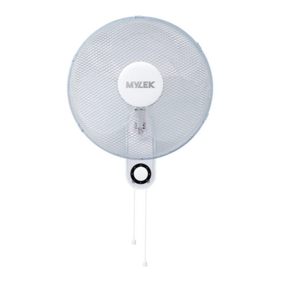User Manuals: Mylek MY40802 Wall Fan