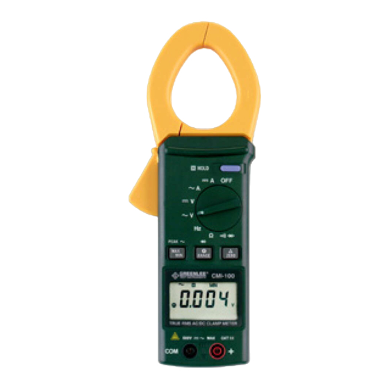 Greenlee CMI-100 Instruction Manual