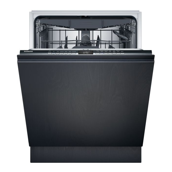 User Manuals: Siemens SX93HX60CG Integrated Dishwasher