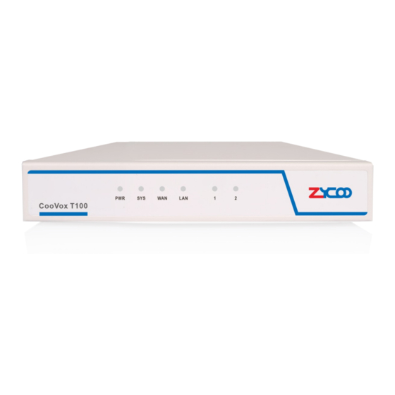 Zycoo CooVox T100 Quick Installation Manual