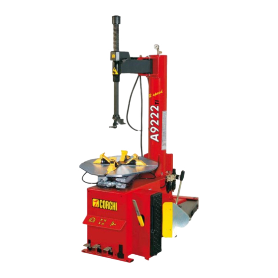Corghi A 9222 HP TI Operator's Manual