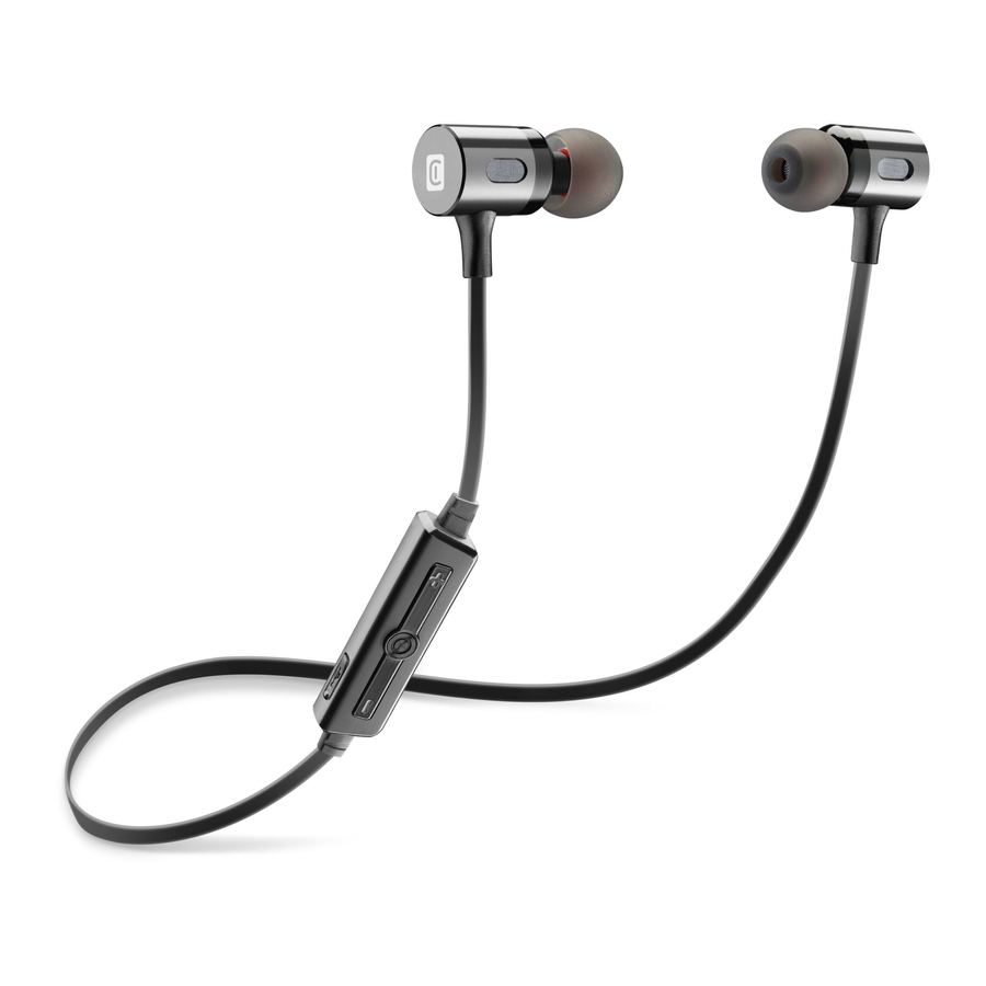 Cellularline Motion In-Ear - Bluetooth Stereo Earphones Manual