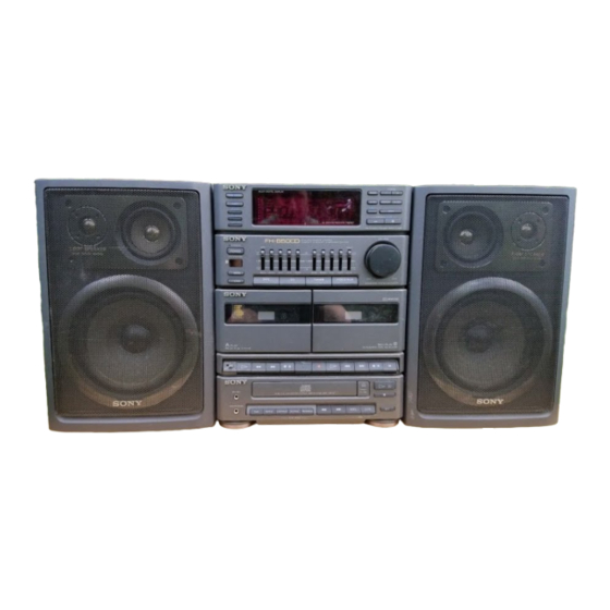 Sony FH-B50CD Operating Instructions Manual