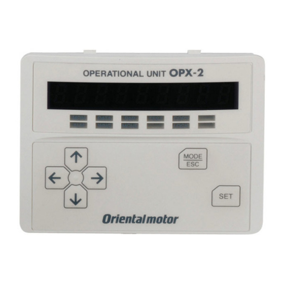 ORIENTAL MOTOR OPX-2A QUICK START MANUAL Pdf Download | ManualsLib