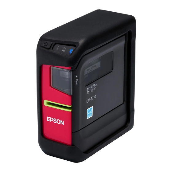 Epson LABELWORKS LW-Z710 Installation Manual