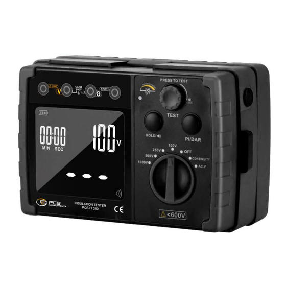 PCE Instruments PCE-IT 200 Instruction Manual